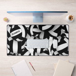 Zwart volleybalteam kleuren sportpatroon bureaumat