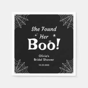 Zwart vond ze haar Boo Halloween Vrijgezellenfeest Servet