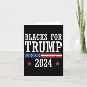 Zwart voor Trump 2024 presidentsverkiezingen Kaart