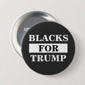 Zwart voor Trump Ronde Button 7,6 Cm (Voorkant /achterkant)