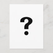 Zwart vraagteken briefkaart (Voorkant)