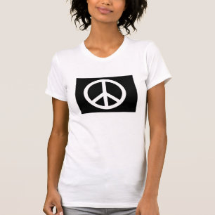 zwart vredesteken t-shirt