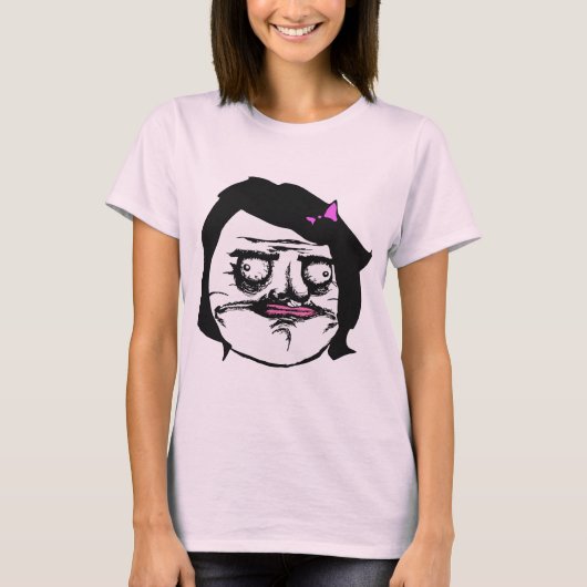 Zwart Vrouw Gusta Comic Rage Face Meme T-shirt (Voorkant)