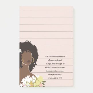 Zwart Vrouw Portret Christelijke Schrift gevoerd Post-it® Notes