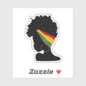 Zwart Vrouw Vinyl Sticker (Vel)