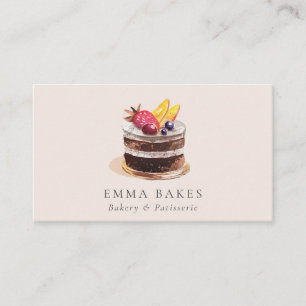 ZWART VRUCHTENSTROOM PATISSERIE CUPCAKE BAKERY VISITEKAARTJE