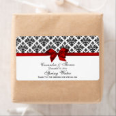  zwart WAT Damask Red H Water Flaconetiket Etiket (Insitu)