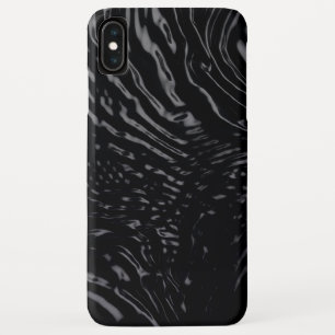 Zwart water golvend ontwerp iPhone XS max hoesje