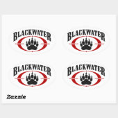 Zwart water ovale sticker (Vel)