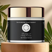 Zwart Waterdicht Cosmetics Jar Label met Logo Waterfles Etiket