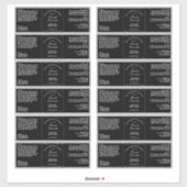 Zwart Waterdichte Cosmetica Label 2 "x 6" (Vel)