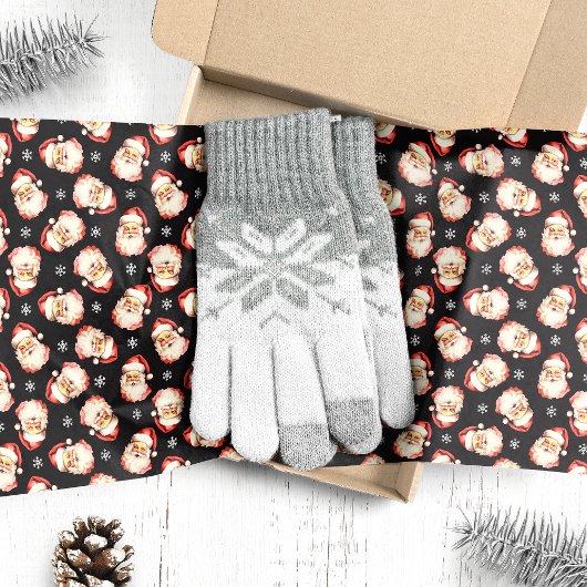 Zwart Waterverf Sinterklaas Kerstmis Tissuepapier