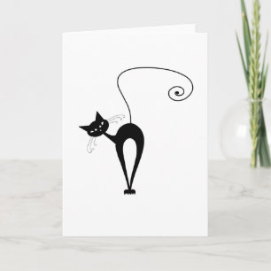 Zwart Whimsy Kat 3 Kaart
