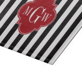 Zwart Whispe Cranberry Red Square 3 Monogram Snijplank (Hoek)