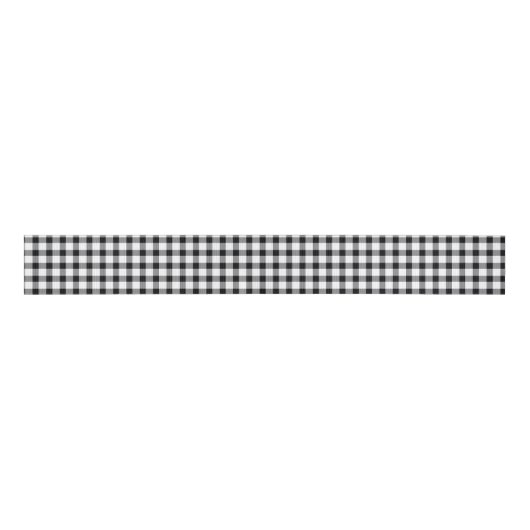 Zwart | White Buffalo Check Pset Pattern Grosgrai Grosgrain Lint (Voorkant)