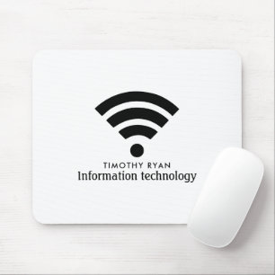 Zwart Wi-Fi Logo, Informatie Technologie, Computer Muismat