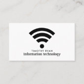 Zwart Wi-Fi Logo, Informatie Technologie, Computer Visitekaartje (Voorkant)