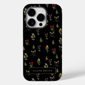 Zwart Wildflower bloemmotief Chique Case-Mate iPhone Case (Achterkant)