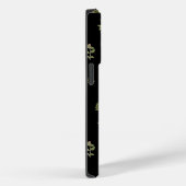 Zwart Wildflower bloemmotief Chique Case-Mate iPhone Case (Achterkant / Rechts)