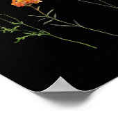 Zwart Wildflower Lesbisch Pride Wall Art Poster (Hoek)