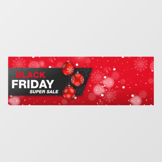 Zwart winkelwinkelvenster op vrijdag raamsticker (Vel)