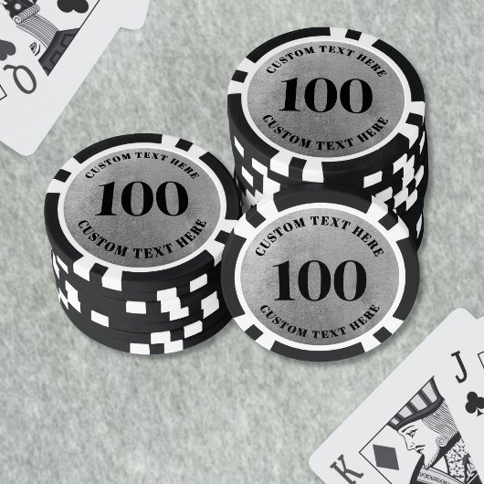 Zwart Wit 100 Genummerd Poker Chips