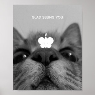 Zwart-wit 17yro-kat poster