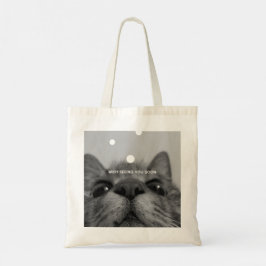 Zwart-wit 17yro-kat tote bag