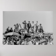 Zwart-wit 1968 Krokoen die Show van de Lucht bekij