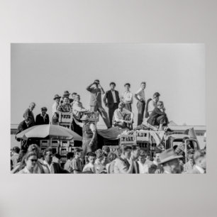 Zwart-wit 1968 Krokoen die Show van de Lucht bekij Poster