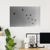 Zwart-wit 1968 Paratrooper Show Poster (Thuiskantoor)