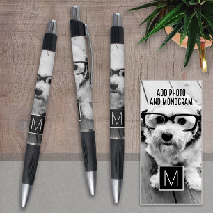 Zwart-wit 1 Foto Collage Aangepast monogram Pen