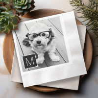 Zwart-wit 1 Foto Collage Aangepast monogram