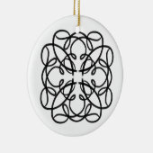 Zwart & Wit #1 Keramisch Ornament (Rechts)