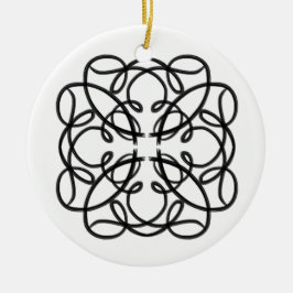 Zwart & Wit #1 Keramisch Ornament