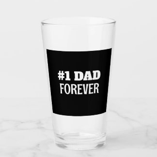 Zwart-wit #1 Papa Forever Vaderdag Gift Glas