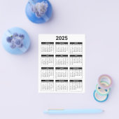 Zwart-wit 2025 jaar in een oogopslag flyer (Enkel)