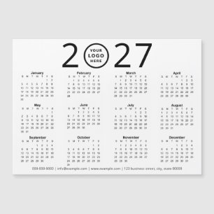 Zwart Wit 2027 Aangepast Logo Zakelijke Kalender