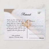 Zwart & Wit 2 foto bruiloft Dank u Briefkaart (Achterkant)