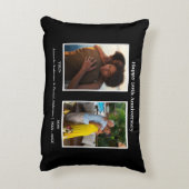 Zwart-wit 2 foto collage Jubileum Accent Kussen (Achterkant (Verticaal))