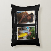 Zwart-wit 2 foto collage Jubileum Accent Kussen (Voorkant(Verticaal))