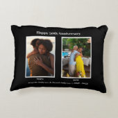 Zwart-wit 2 foto collage Jubileum Accent Kussen (Achterkant)
