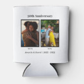 Zwart-wit 2 foto collage Jubileum Blikjeskoeler (Voorkant)