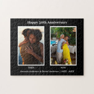 Zwart-wit 2 foto collage Jubileum Legpuzzel