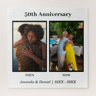Zwart-wit 2 foto collage Jubileum Legpuzzel