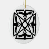 Zwart-wit #2 "The Phoenix" Keramisch Ornament (Rechts)