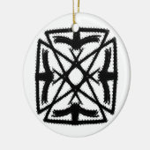 Zwart-wit #2 "The Phoenix" Keramisch Ornament (Links)