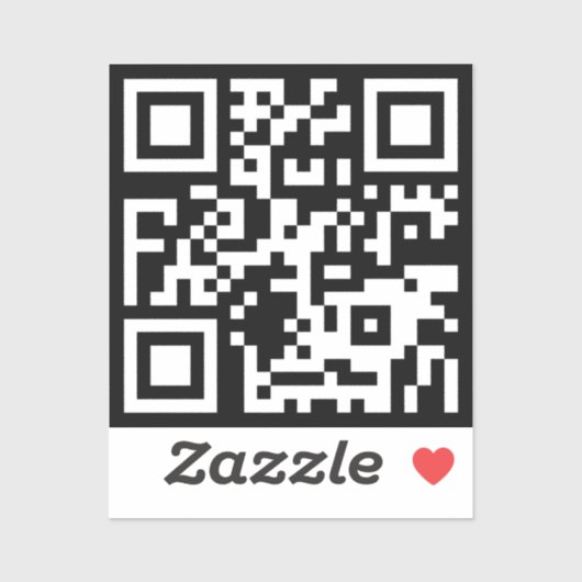 Zwart-wit 2X2 QR Code Website Modern Eenvoudig Sticker (Vel)