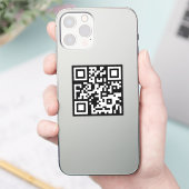 Zwart-wit 2X2 QR Code Website Modern Eenvoudig Sticker (Telefoon)