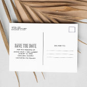 Zwart Wit 3 Foto Bruiloft Save the Date Aankondigingskaart